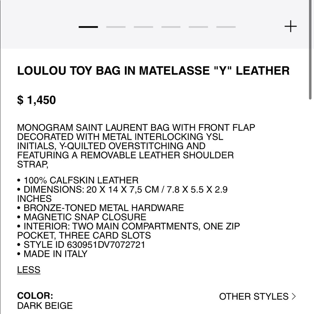 ❌SOLD❌ Saint Laurent Toy LouLou Light Dark Beige - Picture 15 of 15
